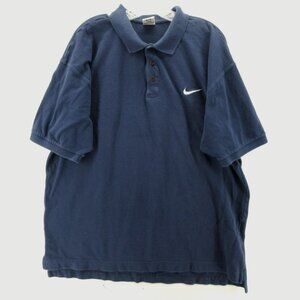 VINTAGE Nike Polo Shirt XL Golf Pullover Rugby Swoosh Logo Tennis *